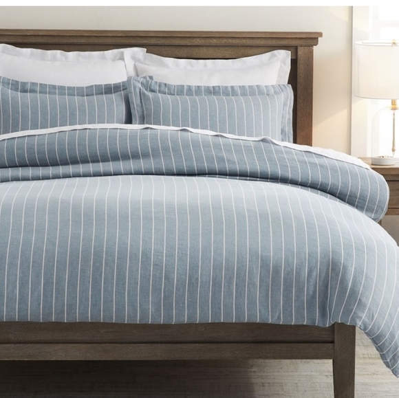 Pottery Barn Bedding Pottery Barn Belgian Flax Linen Striped King